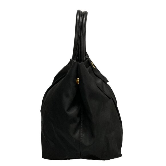 Auth PRADA - BN1601 Black Nylon Leather Tote Bag - Picture 2 of 16